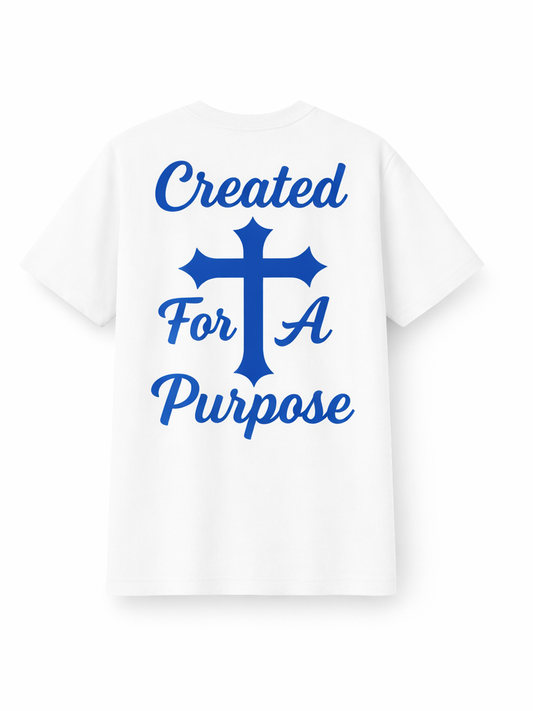 Created For A Purpose Heavyweight Tee | White