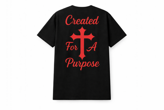 Created For A Purpose Heavyweight Tee | Black